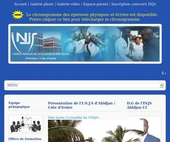 Injsabidjan.ci(Côte d'Ivoire) Screenshot
