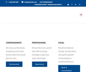 Injuredsc.com(Anderson, SC Personal Injury Attorneys) Screenshot