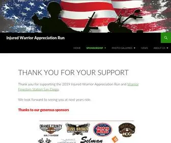 Injuredwarriorride.com(Injured Warrior Appreciation Run) Screenshot