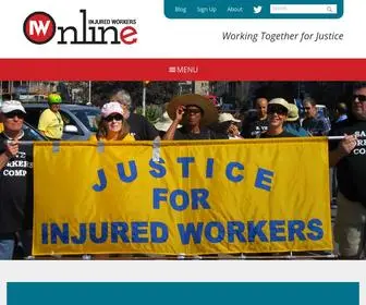 Injuredworkersonline.org(Working Together for Justice) Screenshot