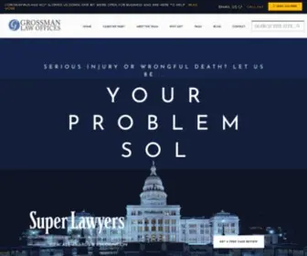Injuryrelief.com(Grossman Law Offices) Screenshot