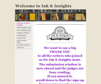 Inkandinsights.com(A writing contest) Screenshot
