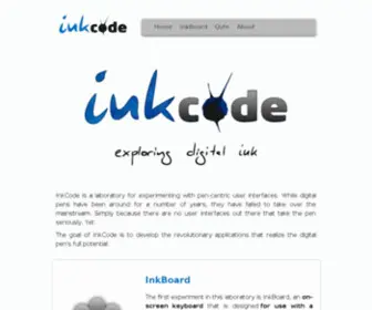 Inkcode.net(Exploring digital ink) Screenshot