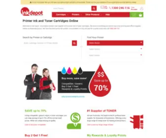 Inkdepot.com.au(Save on printer ink & toner cartridges at ink depot) Screenshot