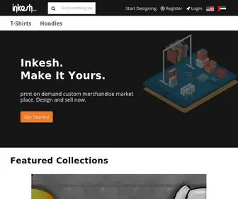 Inkesh.com(Custom T Shirt Printing Store Online) Screenshot