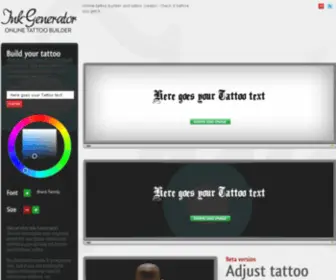 Inkgenerator.com(Online Tattoo creator and tattoo generator) Screenshot