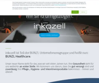 Inkozell.de(Inkozell ist jetzt BUNZL Healthcare) Screenshot