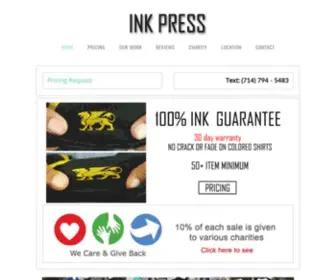 Inkpress.biz(Ink Press (Custom T) Screenshot