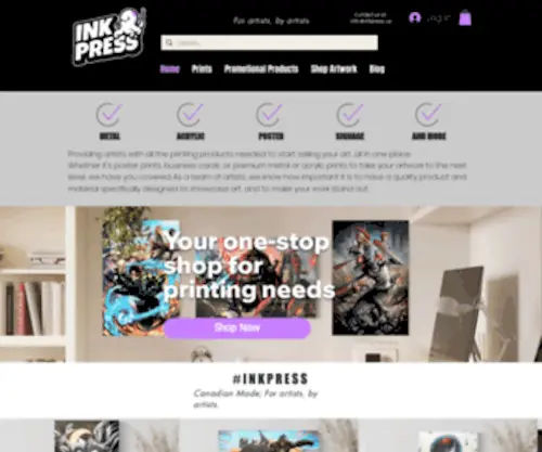 Inkpress.ca(INK PRESS) Screenshot