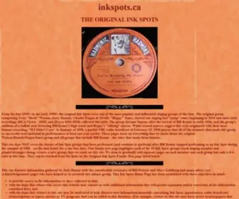 Inkspots.ca(THE INK SPOTS (ORIGINAL GROUP)) Screenshot