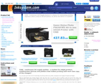 Inksystem.com(Continuous Ink Supply System) Screenshot