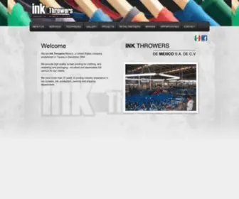 Inkthrowers.com(Ink Throwers de México S.A) Screenshot