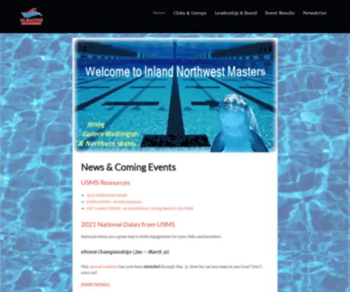 Inlandnwmastersnew.org(Swimming Made Fun) Screenshot