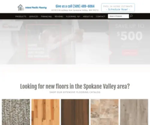 InlandpacificFlooring.com(Flooring Store servicing Spokane Valley) Screenshot