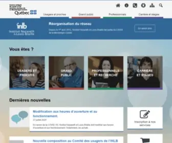 INLB.qc.ca(Institut Nazareth et Louis) Screenshot