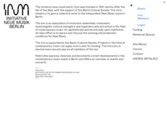 INM-Berlin.de(Initiative neue musik berlin e.V) Screenshot