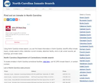 Inmatesearchnc.org(North Carolina Inmate Search) Screenshot