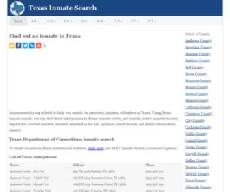 Inmatesearchtx.org(Texas Inmate Search) Screenshot