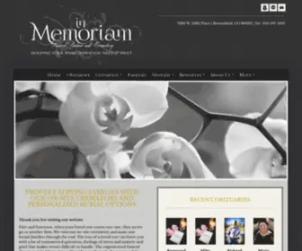 Inmemoriamservices.com(In Memoriam) Screenshot