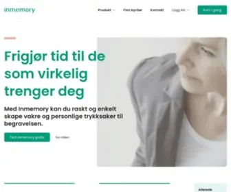 Inmemory.no(Frigjør tid til de som virkelig trenger deg) Screenshot