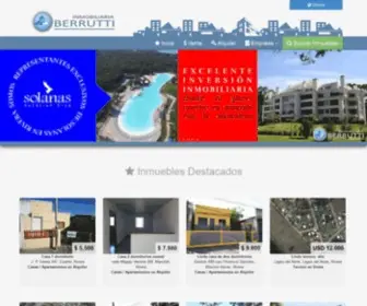 Inmobiliariaberrutti.com(Venta y alquiler de casas apartamentos terrenos en Rivera (Uruguay) y Livramento (Brasil)) Screenshot
