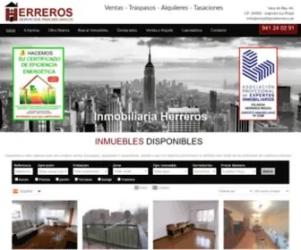 Inmobiliariaherreros.es(Inmobiliaria en Logroño) Screenshot