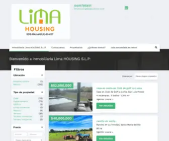Inmobiliarialimahousingslp.com(Bienvenido a Inmobiliaria Lima HOUSING S.L.P) Screenshot