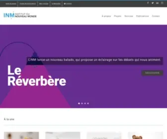 INM.qc.ca(Institut du Nouveau Monde) Screenshot