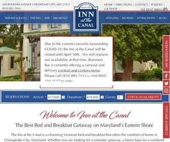 Innatthecanal.com(The Best Bed and Breakfast Getaway on Maryland’s Eastern Shore. Inn at the Canal) Screenshot