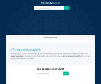 Innebandystats.se(Innebandy statistik) Screenshot