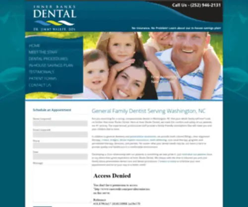 Innerbanksdental.com(Dr. Jimmy Walker and the entire team at Inner Banks Dental) Screenshot