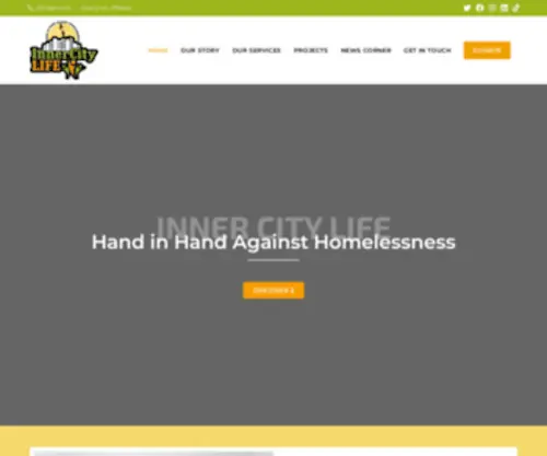 Innercitylife.uk(Hand in Hand against Homelessness & Hunger) Screenshot
