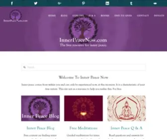 Innerpeacenow.com(Inner peace) Screenshot