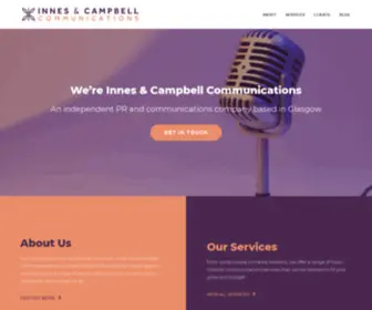 Innesandcampbell.co.uk(Small but mighty communications company based in Glasgow) Screenshot