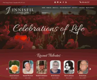 Innisfilfuneralhome.ca(Innisfil funeral home limited) Screenshot