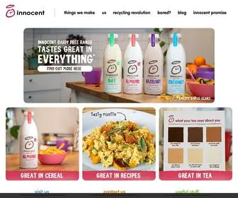 Innocentdrinks.co.uk(100% pure fruit smoothies) Screenshot