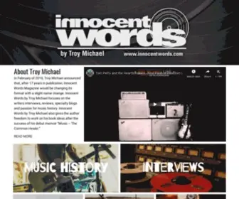 Innocentwords.com(Magazine and Records) Screenshot