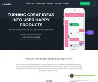 Innofied.com(Top Web & Mobile App Development Company) Screenshot