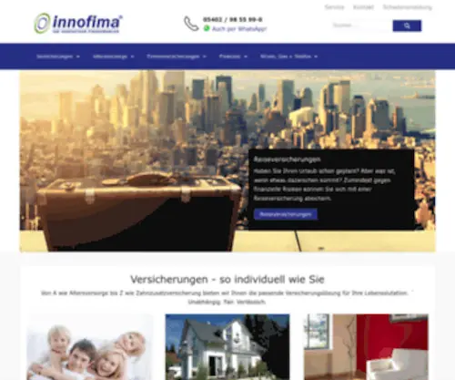 Innofima.de(Ihr innovativer Versicherungsmakler) Screenshot