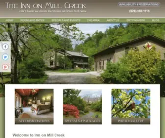 Innonmillcreek.com(Black Mountain and Asheville area Bed and Breakfast and North Carolina Birding Trail site) Screenshot