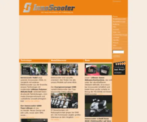 Innoscooter.de(InnoScooter Elektroroller) Screenshot
