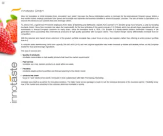 Innotaste.com(Aromas/flavours, extracts and food colours) Screenshot