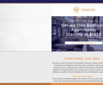 Innovaliving.com(University Circle Apartments Cleveland) Screenshot