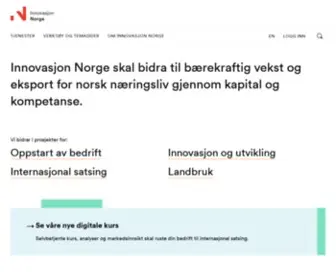 Innovasjonnorge.no(Innovasjon Norge) Screenshot