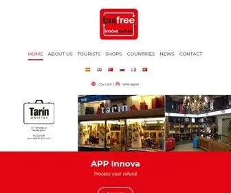 Innovataxfree.com(INNOVA TAXFREE GROUP is a company specialized in VAT refunds for foreign tourists (“Tax Free”)) Screenshot