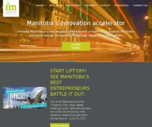 Innovatemanitoba.com(Innovate Manitoba) Screenshot