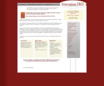 Innovation-Triz.com(Innovation-TRIZ · Welcome) Screenshot