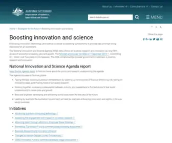 Innovation.gov.au(Boosting innovation and science) Screenshot