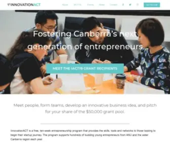 Innovationact.org(Fostering Canberra's next generation of entrepreneurs) Screenshot