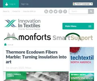 Innovationintextiles.com(Innovation in Textiles) Screenshot